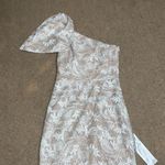 Dress the Population  Genevieve Lace Maxi‎ Gown One Shoulder Bow White Medium Photo 7