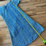 ASOS  Blue Distressed Short Sleeve Sweater Dress 8 Photo 3