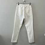 AGOLDE Riley High Rise Straight Crop Distressed Jeans Off White Size 25 Photo 4