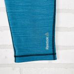 Reebok  Ragnar Training Capri Crop‎ Leggings Athletic Teal REVERSIBLE Large Photo 2