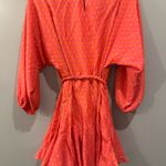 J. Marie Pink and Orange Long Sleeve Patterned Rope Dress Photo 2