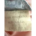 Vintage Anna Kriste Blush Pink Pleated Mock Neck Short Sleeve Blouse Size 18 Photo 4