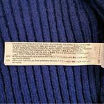 ZARA  Navy Knit Sweater with Faux Fur Trim Photo 5