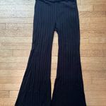 SheIn Black Ribbed Flare Pants Photo 0