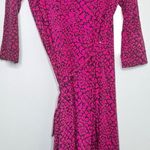 Diane Von Furstenberg Diane Von Futstenburg New Julian Two Wrap Dress in Dotted Snake Pink Photo 1