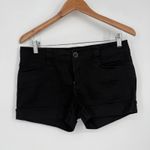 Bebop  Black Denim Cutoff Shorts Frayed Hem Size 7 Photo 1