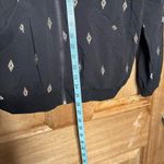 Mossimo Supply Co Mossimo Women’s boho Jacket Black Gold Embroidered Aztec Bomber Zip Up size XS Photo 3