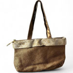 Paola del Lungo Firenze Italy Gold Woven Tote Bag Photo 0