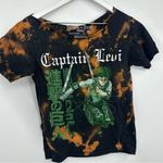 Hot Topic Attack On Titan Captain Levi Custom Bleach Splatter Shirt Size Small Anime Photo 2