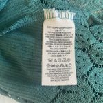 Free People Fire Island Blouse Crochet Top 3/4 Sleeve Knit Green size M Boho Photo 8