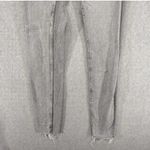 ZARA Blk/Gry Wash Distressed Skinny Tapered Frayed Denim Jeans Women's S B25 (1) Photo 2