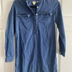 J Crew Women's XXS Light Indigo‎ Blue Chambray Shirtdress Coastal Western Photo 0
