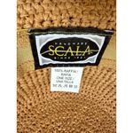 Scala  Raffia Rolled Brim Sun Hat Women’s One Size Natural Beach Vacation Photo 5