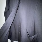 Eileen Fisher Button Front Shirt Tunic Wool Blend Smock Tunic Black Small Photo 4