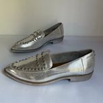 Blowfish Malibu Silver Metallic Loafers • Studded • Pointed Toe • Size 8 Photo 2