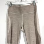 Outdoor Voices  TechSweat Two-Tone Tan Cream Cropped Leggings Photo 1