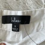 Lulus Women’s Blissfully Boho Ivory Tasseled Wide-Leg Pants size Small Photo 3