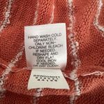 J.Jill Sweater Womens Large Orange White Stripe Linen Blend Lightweight Casual Photo 8