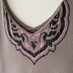 Athleta Santorini Brown Tank Midi Dress V Neck Waist Tie Built in Bra, Size S Photo 1