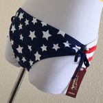 Arizona Jeans Blue White Stars Tie Bikini Bottom Photo 1