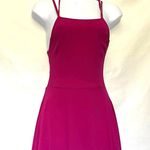 Lulus Strappy to be Here Maxi Dress Sz Small Fuchsia Corsette Apron Neck Prom Photo 1