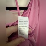 Urban Outfitters  Pink Round Hem Strappy Long Sleeve Stretch Top Size Large Photo 5
