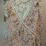 Saylor  Blush Pink White Lace High Neck Mini Dress Size Small Photo 1