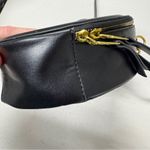 Black Vegan Leather Circle Crossbody Handbag Bag Purse Boho Casual Classic Photo 5