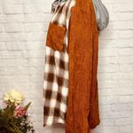 Boutique Cord & Plaid Hooded Shacket Photo 5