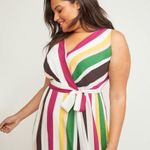 Lane Bryant Striped Faux Wrap Maxi Dress, Multi Plus Size 26 New w/Tag Photo 3
