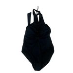 Ashley Graham x Swimsuits Black One Piece Swimsuit Size 10 Halterneck Ruched Photo 1