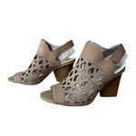 Vince Camuto Deverly Tan Cutout Nubuck Block Heel Sandals 12 Travel Summer NWT Photo 0