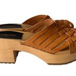 Hasbeens Swedish Woven Monika Clogs Tan Size 6.5 Photo 2