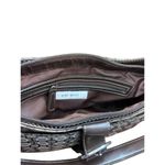 Nine West Womans Black Beige Block Print Fabric Hand Bag Purse Photo 3