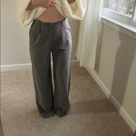 Active USA  Gray pinstriped wide leg pants. S Photo 2