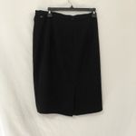 Tahari  Black Ruffled Pencil Skirt Knee Length Womens 10 Dark Academia Classic Photo 7