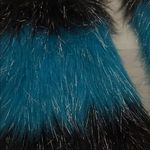 Blue Black EDC Rave Sparkly Rave GoGo Fuzzy Fuzzies Leg Warmers Handmade Photo 1