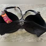 Maidenform NWT 7112 One Fab Fit Lace T-Back Front Closure Bra black 38DD Photo 2