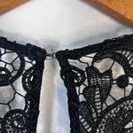 Marina Black Faux Wrap Front Lace Back Side Bow Cocktail Formal Dress Size 10 Photo 8