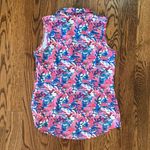 Jofit Sleeveless Collar Golf Tank Top Floral Pink Blue Size S Tennis Active Photo 3