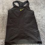 Nike  Dri-Fit Black Racerback Tank Top Lime Green Swoosh Size Med EUC #7832 Photo 1