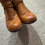 American Eagle  Chestnut Brown Heeled Boots Booties Women's Size 8 Strappy Photo 6