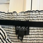 Bigio Collection Black And White‎ Stripe Off Shoulder Dress Size 10 Photo 6