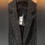 EXPRESS Editor One-Button Suit Business Career Work Stretch Black Blazer Size 2 Photo 1