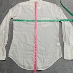 Nili Lotan Shirt Small White Eyelet Classic Capsule Button Up Quiet Luxury Photo 7