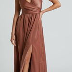 Showpo Dusty Rose Maxi Dress 10 Brown Photo 0