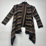 Cynthia Rowley  100% Merino Wool Striped Cardigan Sweater L/XL Open Front Draped Photo 0