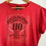 Harley Davidson Womens Short Sleeve Top Sz 2XL Red Graphic Biker Photo 6