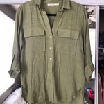 Ellison Loose Green Collard Shirt  Photo 0