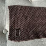 Coach Wool Blend Knit Brown Scarf One Size Photo 4